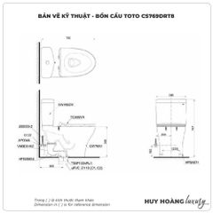 Bồn cầu TOTO 2 khối CS769DRT8 (Nắp TC600VS)