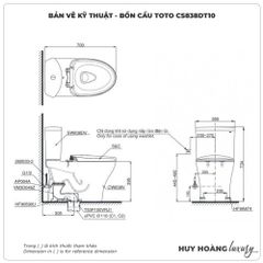 Bồn cầu TOTO 2 khối CS838DT10 (nắp TC395VS)
