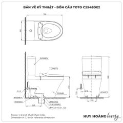 Bồn cầu TOTO nắp rửa cơ CS948DE2
