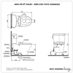 Bồn cầu TOTO nắp rửa cơ CS986GE2
