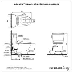 Bồn cầu TOTO nắp rửa cơ CS986GE4