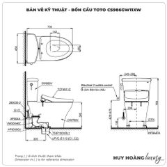 Bồn cầu thông minh TOTO CS986GW11