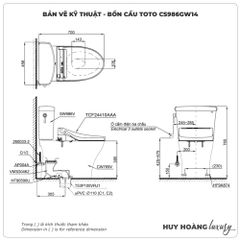 Bồn cầu thông minh TOTO CS986GW14