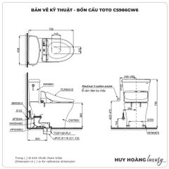 Bồn cầu thông minh TOTO CS986GW6