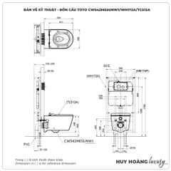 Bồn cầu treo tường TOTO CW542ME5UNW1/WH172A/TC513A/MB175M
