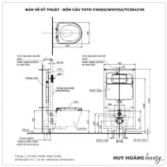 Bồn cầu treo tường TOTO CW553/TC384CVK/WH172A/MB170P