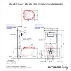 Bồn cầu treo tường TOTO CW553/TCF33320GAA/WH172AT/MB170P nắp điện tử
