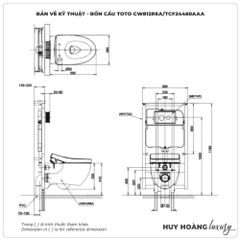 Bồn cầu treo tường TOTO CW812REA/TCF24460AAA/WH172AT/TCA465/MB174P nắp điện tử