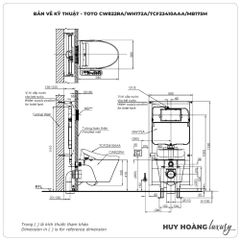 Bồn cầu treo tường TOTO CW822RA/TCF23410AAA/WH172A/MB175M nắp điện tử