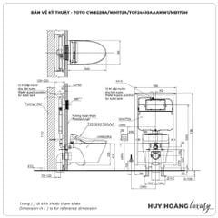 Bồn cầu treo tường TOTO CW822RA/WH172A/TCF24410AAA/MB175M nắp điện tử