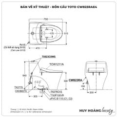 Bồn cầu nắp rửa cơ TOTO CW823RAE4