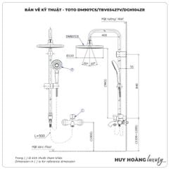Sen cây nhiệt độ TOTO DM907CS/TBV03427V/DGH104ZR
