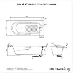 Bồn tắm xây TOTO FBY1720NHPE (1.7M)