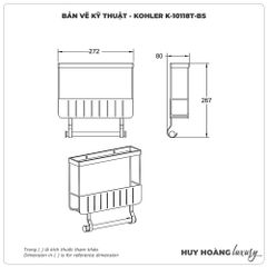 Lô đựng giấy vệ sinh KOHLER K-10118T-BS