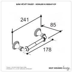 Lô đựng giấy vệ sinh KOHLER K-10554T-CP