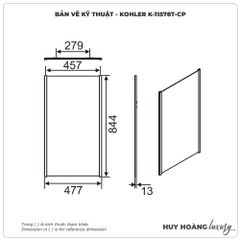 Tủ gương KOHLER K-11578T-CP