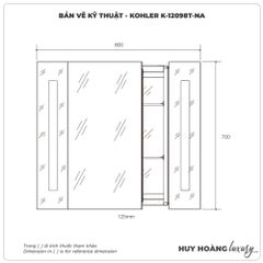 Tủ gương KOHLER K-12098T-NA