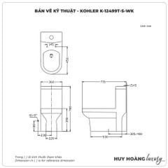Bồn cầu KOHLER 1 khối K-12499T-S-WK