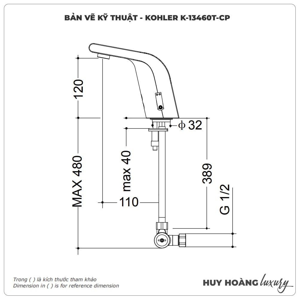 Vòi cảm ứng KOHLER K13460TCP Nhập khẩu chính hãng