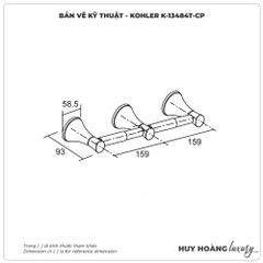 Lô đựng giấy vệ sinh KOHLER K-13484T-CP