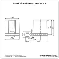 Lô đựng giấy vệ sinh KOHLER K-14388T-CP