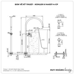 Vòi sen xả bồn tắm KOHLER K-14403T-4-CP