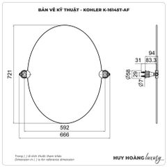 Tủ gương KOHLER K-16145T-AF