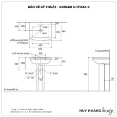 Lavabo treo tường KOHLER K-17153X-0