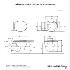 Bồn cầu treo tường KOHLER K-17647T-S-0