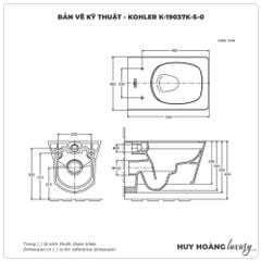 Bồn cầu treo tường KOHLER K-19037K-S-0