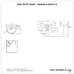 Lavabo treo tường KOHLER K-2017T-1-0