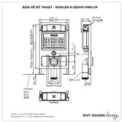Mặt nạ xả nhấn KOHLER K-20341T-PNE-CP