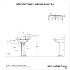 Lavabo treo tường KOHLER K-2221T-1-0