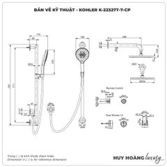 Sen tắm âm tường KOHLER K-22327T-7-CP