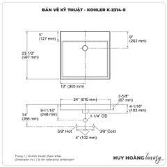 Lavabo đặt bàn IVY KARAT K-2314-0