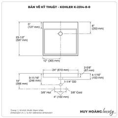 Lavabo đặt bàn KOHLER IVY KARAT K-2314-8-0
