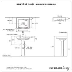 Lavabo treo tường KOHLER K-2358X-1-0