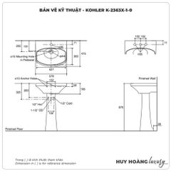 Lavabo treo tường KOHLER K-2363X-1-0