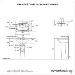 Lavabo treo tường KOHLER K-2363X-8-0