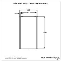 Tủ gương KOHLER K-23960T-NA