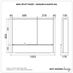 Tủ gương KOHLER K-24374T-NA