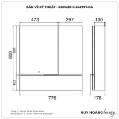 Tủ gương KOHLER K-24379T-NA