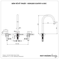 Vòi sen xả bồn tắm KOHLER K-24711T-4-3GC