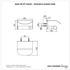 Lô đựng giấy vệ sinh KOHLER K-24816T-2MB