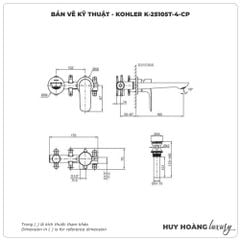 Vòi gắn tường KOHLER K-25105T-4-CP