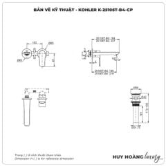 Vòi gắn tường KOHLER K-25105T-B4-CP