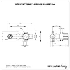 Van vòi lavabo gắn tường KOHLER K-26088T-NA