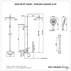 Sen cây nóng lạnh KOHLER K-26246T-4-CP