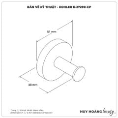Móc treo khăn nhà tắm KOHLER K-27290-CP