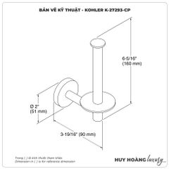 Lô đựng giấy vệ sinh KOHLER K-27293-CP